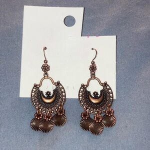Boho Bronze Dangle Earrings